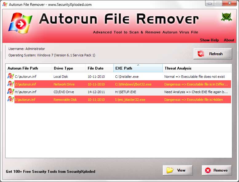 Free Autorun Virus File Removal Tool