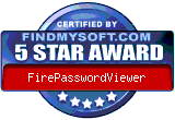 5 star Award by FindMySoft.com