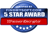 Five Star Award by FindMySoft