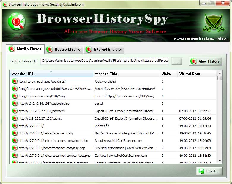 All-in-one Browser History Viewer Software