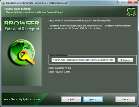 BrowserPasswordDecryptor Installer