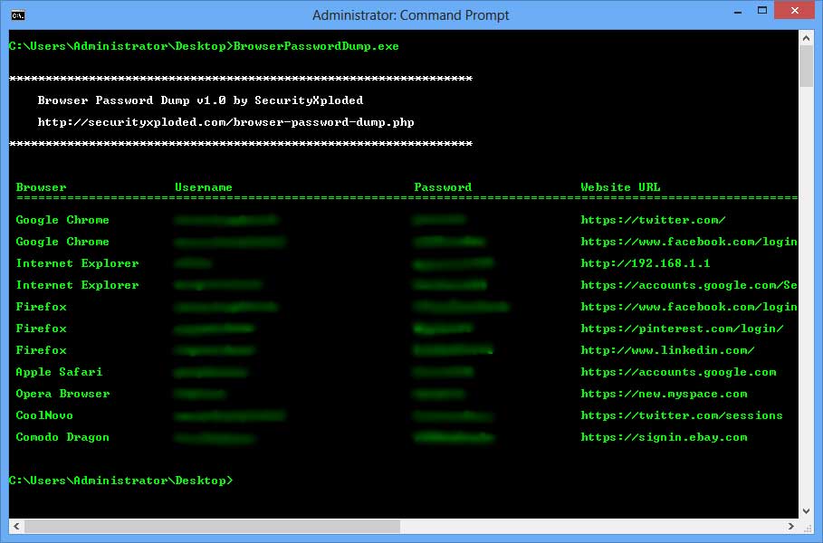 Command-line Browser Password Recovery Tool