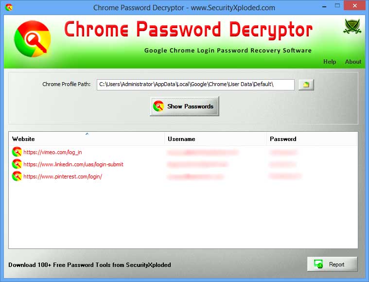 Google Chrome Password Recovery Software