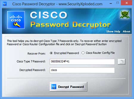 Windows 8 Cisco Password Decryptor full