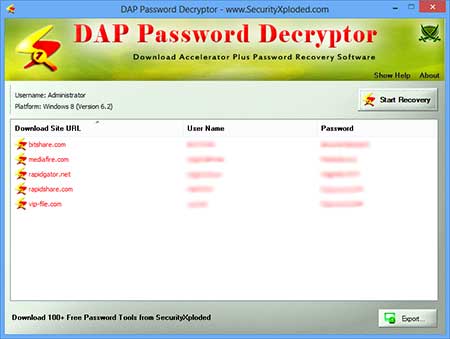 DAP Password Decryptor 3.0 full