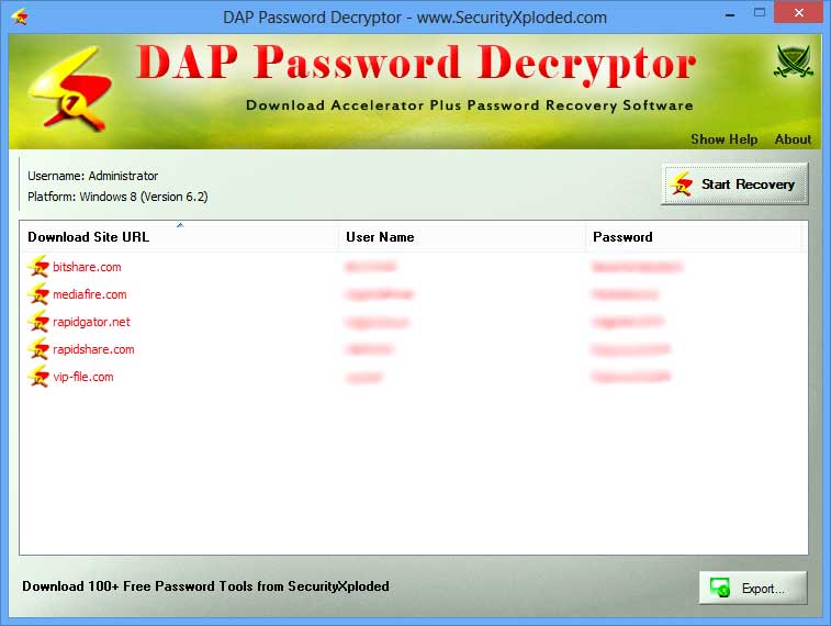 Password Decryptor for DAP Windows 11 download