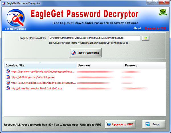 EagleGet Password Decryptor 2.0 full
