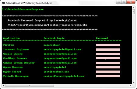 FacebookPasswordDump in Action