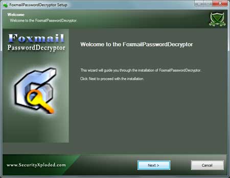 FoxmailPasswordDecryptor Installer