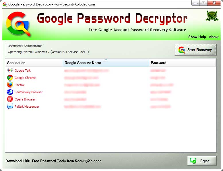 Password Decryptor for Google Windows 11 download