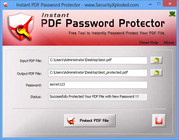 Free Tool to Password Protect PDF File