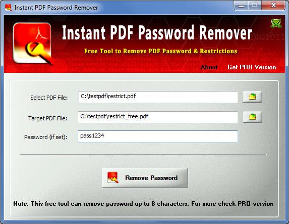 Free PDF Password & Restrictions Removal tool