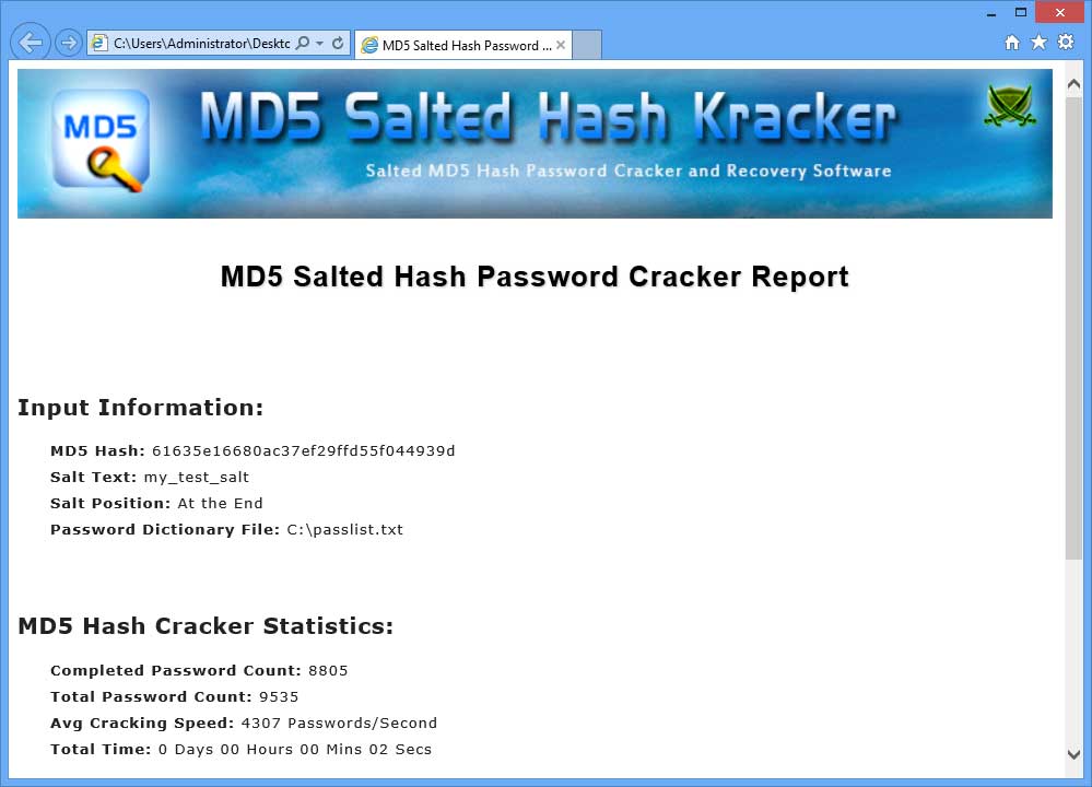 Md5 Hash Cracker