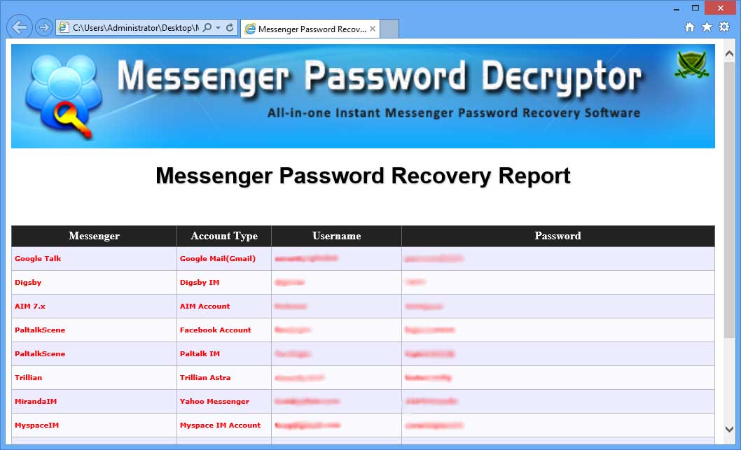 Yahoo Messenger Password Recovery Free