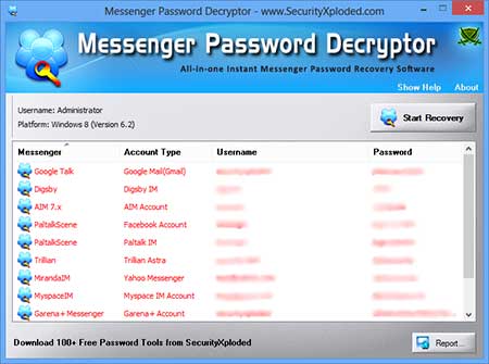 Messenger Password Decryptor 11.0