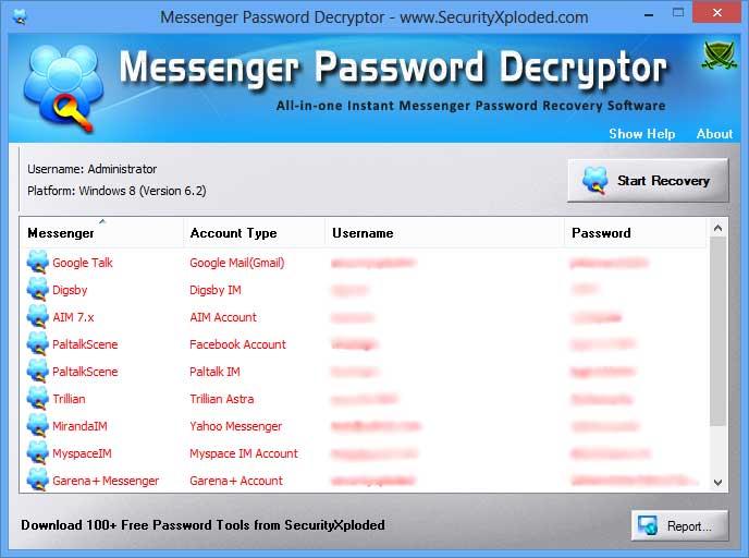 Messenger Password Decryptor 11.0 full