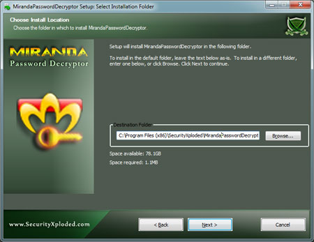 MirandaPasswordDecryptor Installer