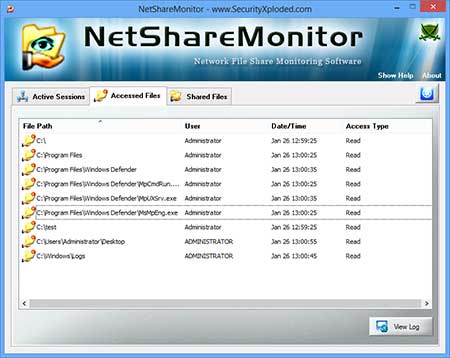 NetShareMonitor showing recovered passwords