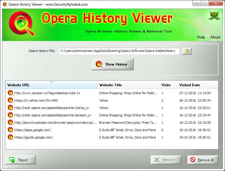 Opera History Viewer 1.0 full