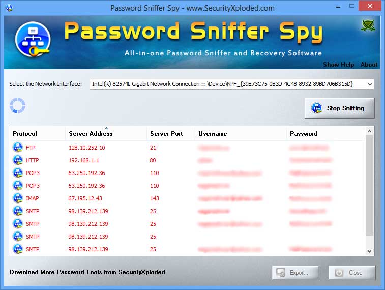 Password Sniffer Spy Windows 11 download