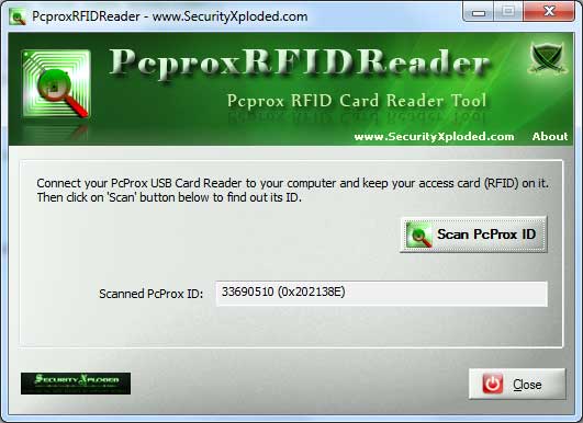 Pcprox RFID Card Reader Tool