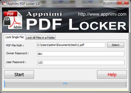 PDFLocker showing recovered PDF Password