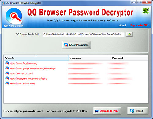 Password Decryptor for QQ Browser 1.0 full