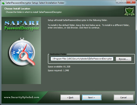 SafariPasswordDecryptor Installer