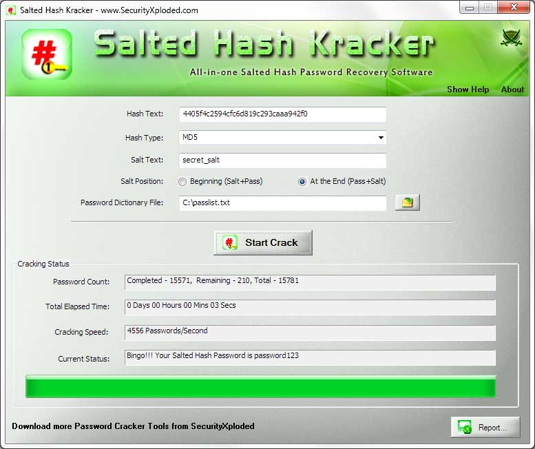All-in-one Salted Hash Password Recovery Tool