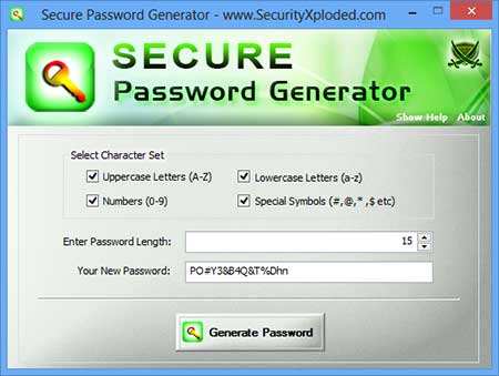 Free Desktop based Random Password Creator