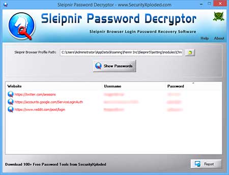 Sleipnir Password Decryptor 3.0 full