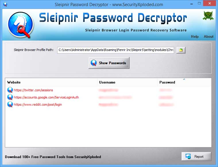Sleipnir Browser Password Recovery Software