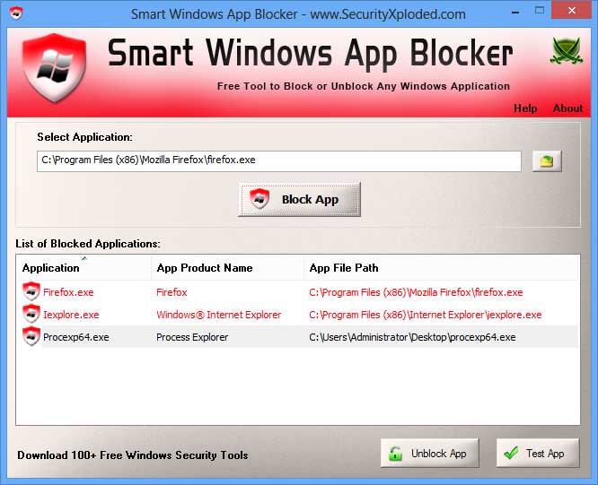 Free Tool to Block or Unblock any Windows App