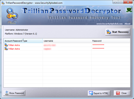 Windows 8 Trillian Password Decryptor full