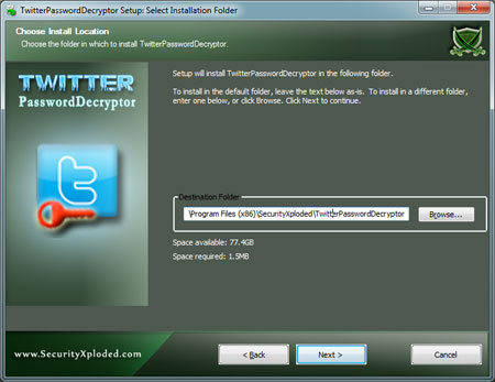 TwitterPasswordDecryptor Installer