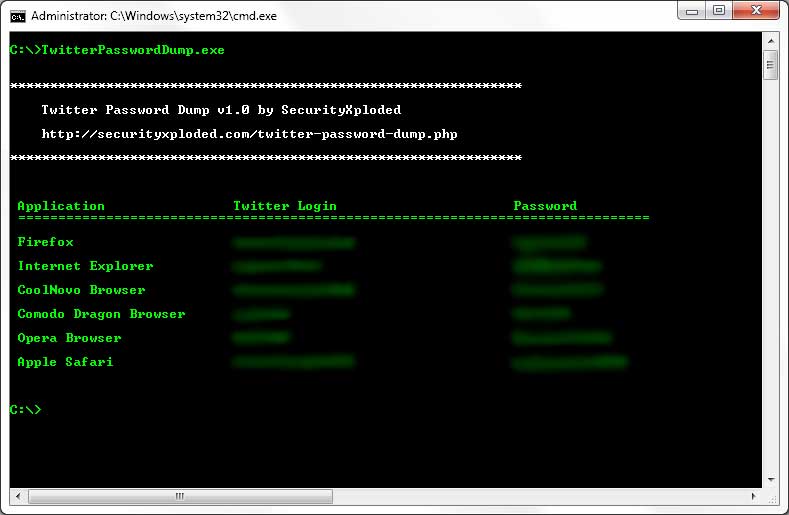 Windows 8 Password Dump for Twitter full