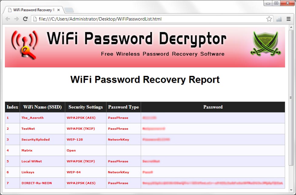 Wi-Fi Password Recovery