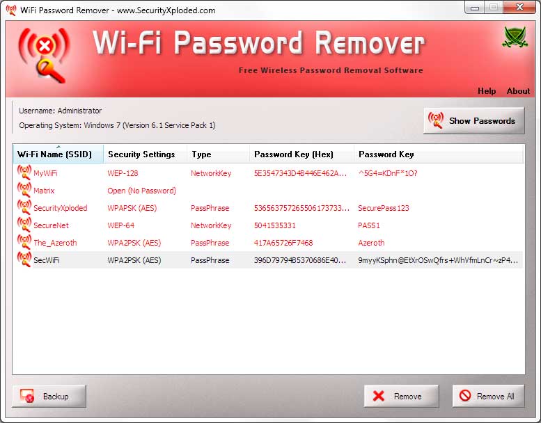 Free Wireless Profile Password Removal Tool