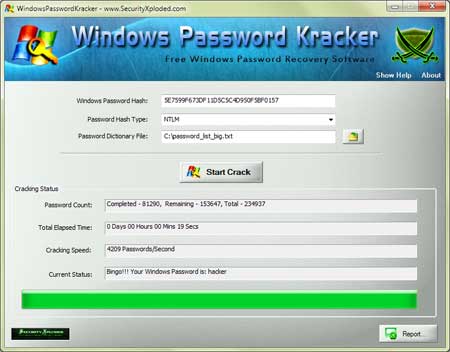 Windows Password Kracker 4.0