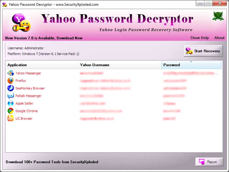 Password Decryptor for Yahoo 9.0 full