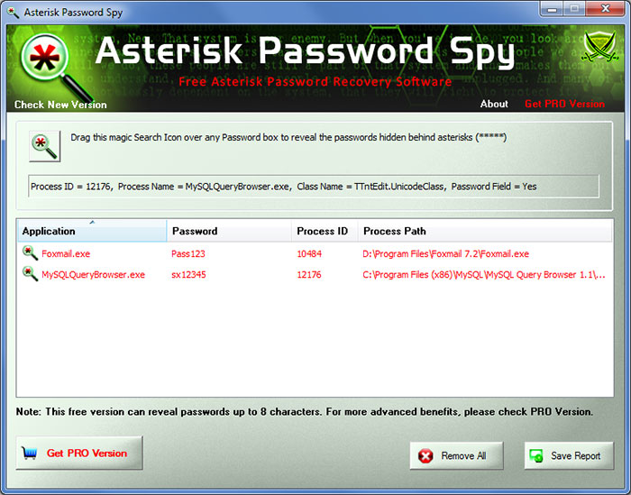 Asterisk Password Spy screenshot
