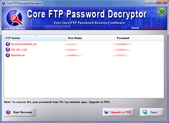 core ftp server screenshot