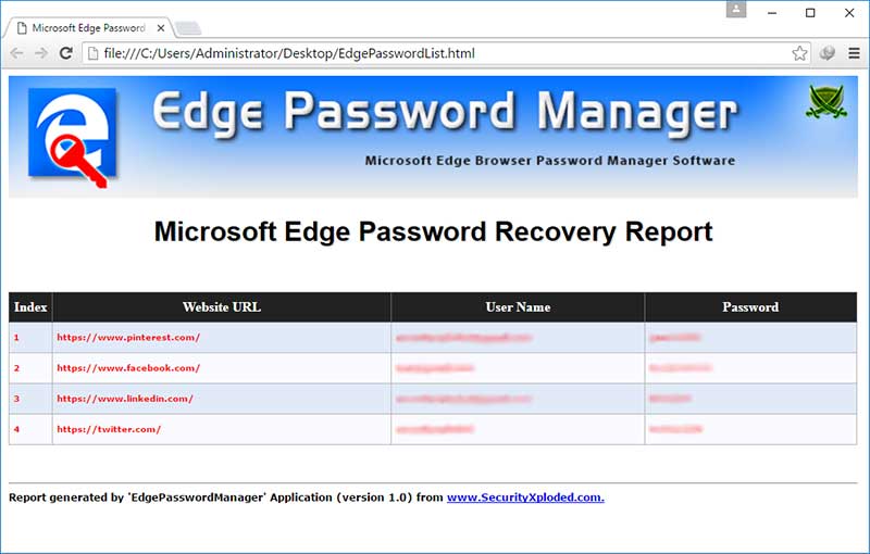 edge manage passwords