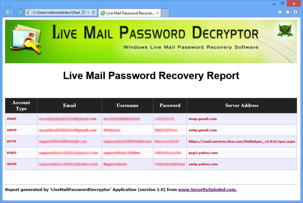 email password decryptor online