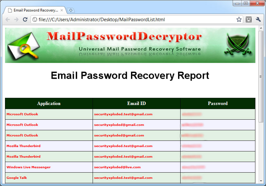 Gmail password hack software