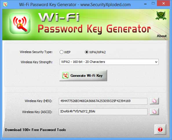 Wpa2 key generator